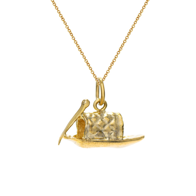 Gold Sampan Pendant