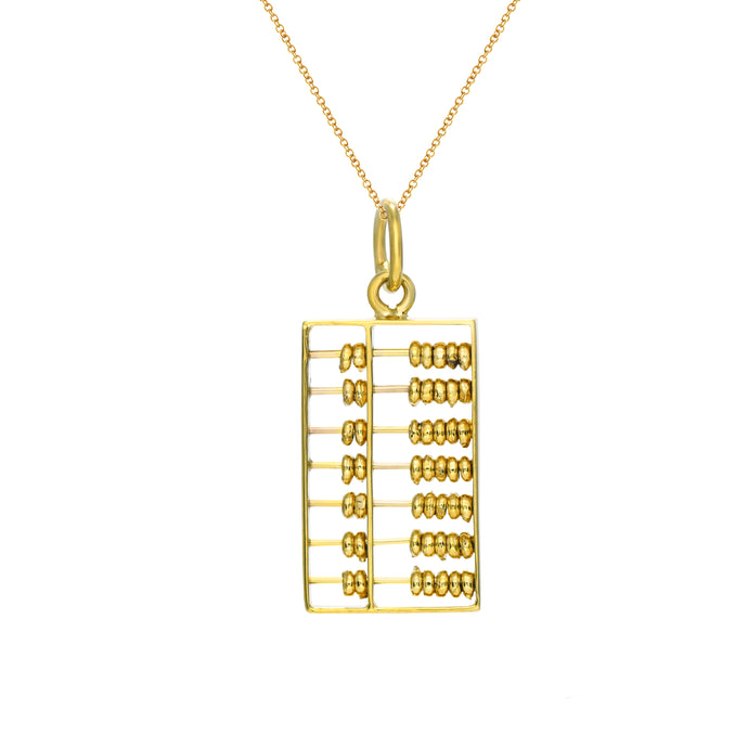 Gold Abacus Pendant (Medium)