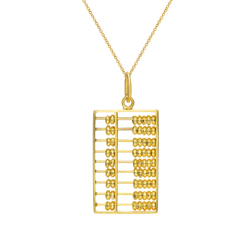 Gold Abacus Pendant (Large)
